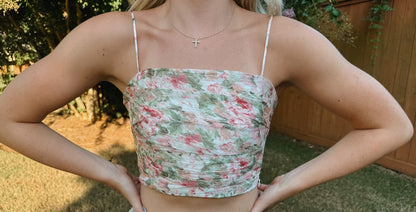 Rosey & Ruched Crop Top