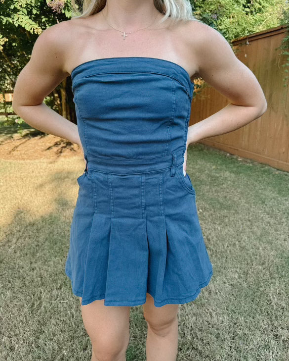 Dixie Denim Romper Dress